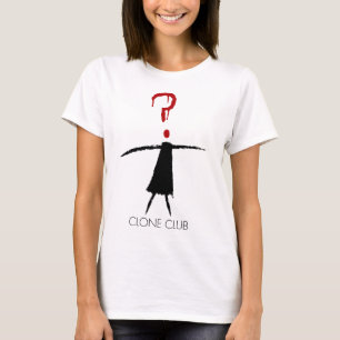 T-shirt Chiffre de bâton de club de clone de noir orpheli