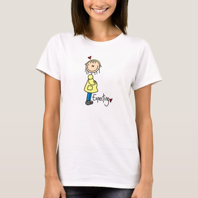 T-shirt Chiffre de bâtonnet attendu pour le bébé (Devant)