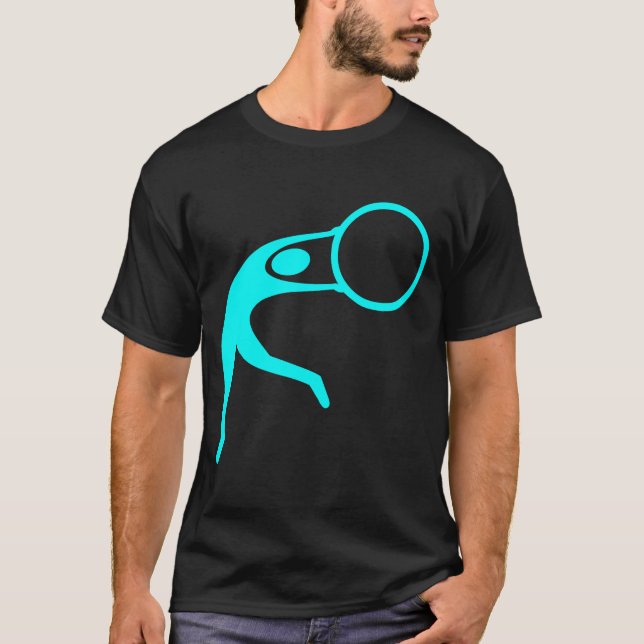 T-shirt Chiffre de gymnastique rythmique - Cyan (Devant)