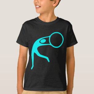 T-shirt Chiffre de gymnastique rythmique - Cyan
