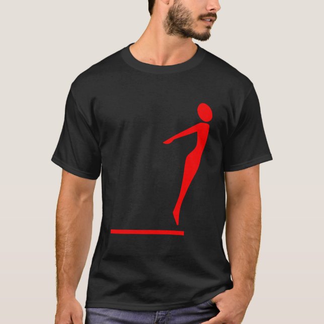 T-shirt Chiffre de plongée - rouge (Devant)