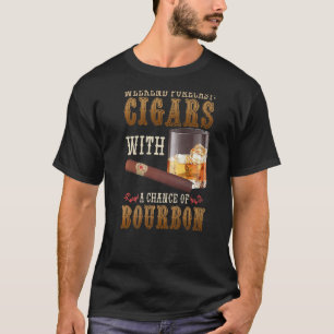 T-shirt Chiffre De Prévision De Fin De Semaine Et Whiskey 