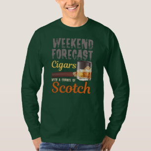 T-shirt Chiffre De Prévision De Fin De Semaine Et Whiskey