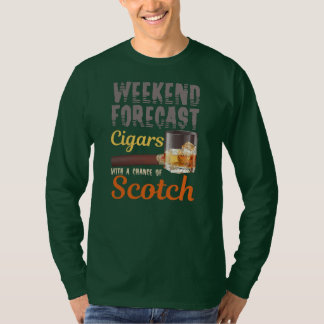 T-shirt Chiffre De Prévision De Fin De Semaine Et Whiskey