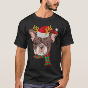 T-shirt Chiffre de taureau français Reindeer Père Noël