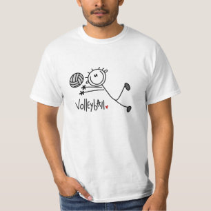 T-shirt Chiffre masculin de base volleyball de bâton