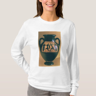T-shirt Chiffre noir amphora de grenier dépeignant Theseu