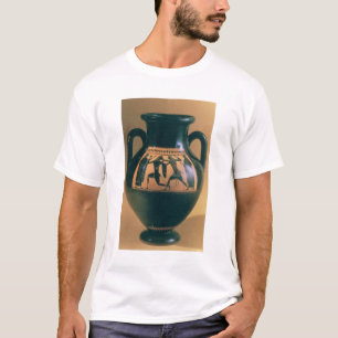 T-shirt Chiffre noir amphora de grenier dépeignant Theseu
