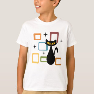 T-shirt Chiffre noir du milieu du siècle