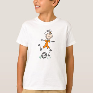 T-shirt Chiffre orange chemise de bâton du football
