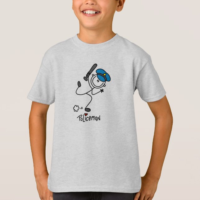 T-shirt Chiffre policier de bâton (Devant)