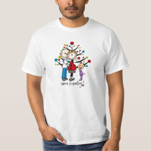 T-shirt Chiffres de bâton Fille des parents attendus