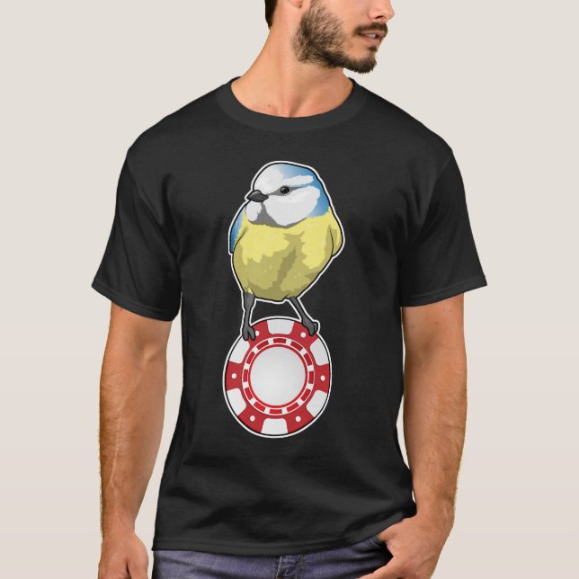 T-shirt Chiffres de Poker Oiseau (Devant)