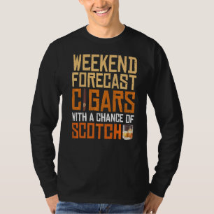 T-shirt Chiffres De Prévision De Fin De Semaine Et Whiskey