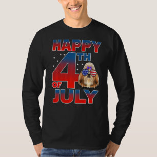 T-shirt Chih Tzu Chien Drapeau Américain Lunettes Joyeux 4