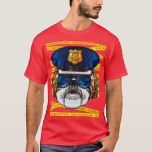 T-shirt Chih Tzu Policier Policeman Funny Police Chien