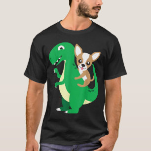 T-shirt Chihuahua à cheval sur un dinosaure T-Rex Dino Chi