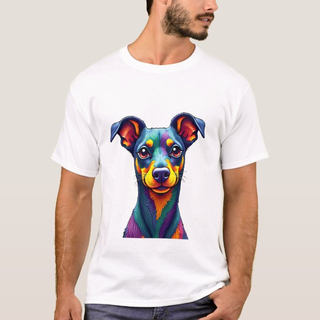 T-shirt Chihuahua  Abstract Painting  Colour  Cute Dog (1) (Devant)
