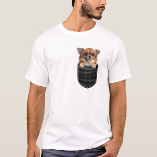 T-shirt Chihuahua Amoureux des chiens Petite race - Poche 