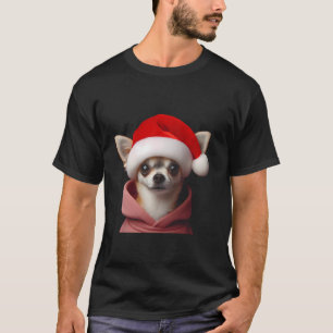 T-shirt Chihuahua avec le chapeau de Noël Noël Noël Noël C