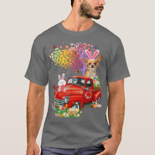 T-shirt Chihuahua Bunny Camion Chasse Oeufs Arbre Jour de