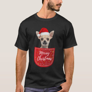 T-shirt Chihuahua, chien de Noël dans votre poche
