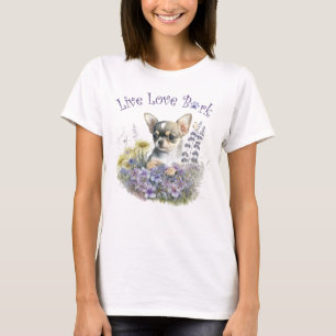 T-shirt Chihuahua Chien Maman Florale