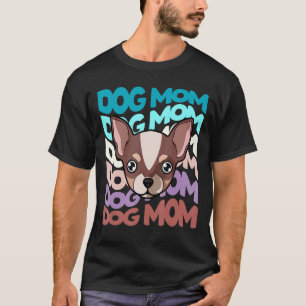 T-shirt Chihuahua Chien Maman Retro Chien Vintage Maman