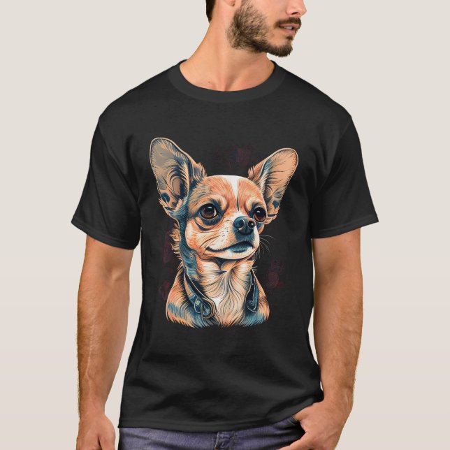 T-shirt Chihuahua Chiot Maman Amusante Chien Mignonne Bell (Devant)