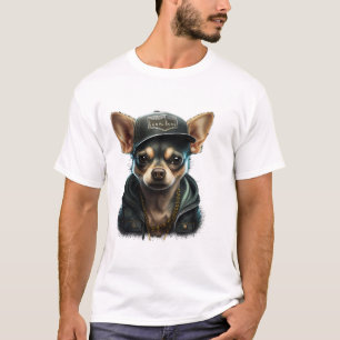 T-shirt Chihuahua Cool Chien Rap Hip-Hop Gangster