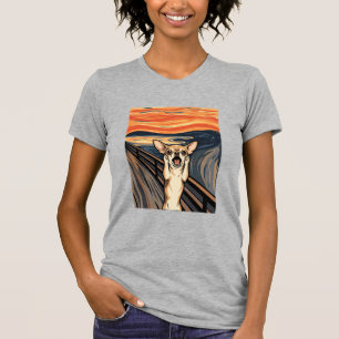 T-shirt Chihuahua Cri Expressionniste Art Chien_1