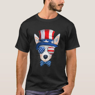 T-shirt Chihuahua Dog Independence Day 4 juillet Usa F