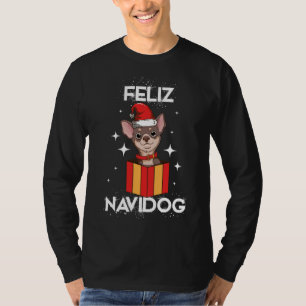T-shirt Chihuahua Feliz Navidog Christmas Dog