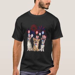 T-shirt Chihuahua Firework Lunettes de soleil Amérique Chi