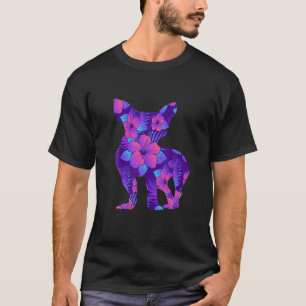 T-shirt Chihuahua Fleur de Chien Tropical Hawaiian Floral 