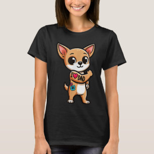 T-shirt Chihuahua I Love Papa Funny Chien Tattoo _1