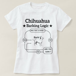 T-shirt Chihuahua Logique de l'écorce Drôle Chien Chien Ch
