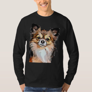 T-shirt Chihuahua long manteau Tri Couleur