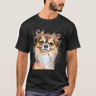 T-shirt Chihuahua long manteau Tri Couleur