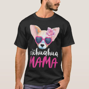 T-shirt Chihuahua Mama Pour Femmes Cadeau Chihuahua Maman