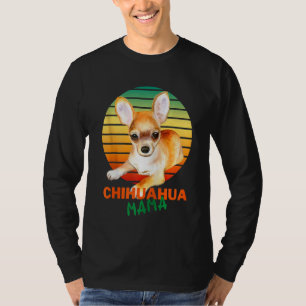 T-shirt Chihuahua Mama Sur Le Coucher De Soleil Vintage Le