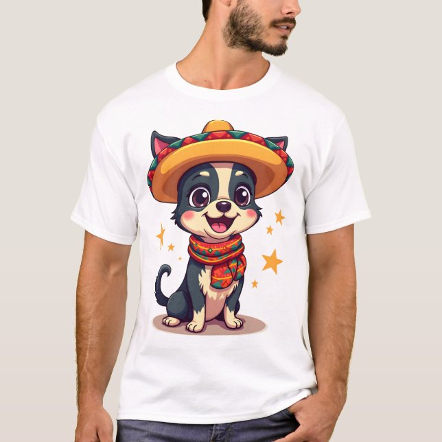 T-shirt Chihuahua  Mexico  Cinco de Mayo  Funny Dog  Copy (Devant)
