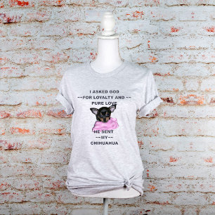 T-shirt Chihuahua Noir et Tan Chihuahua