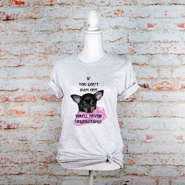 T-shirt Chihuahua Noir et Tan Chihuahua (Créateur téléchargé)