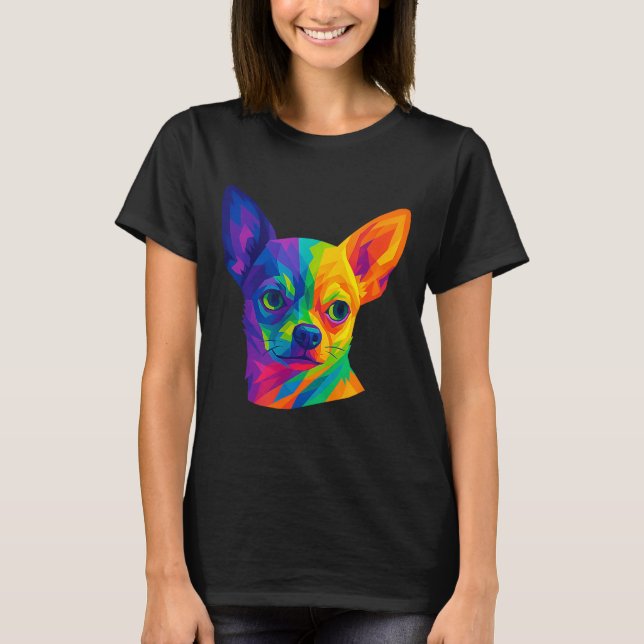 T-shirt Chihuahua P Art Rtrait For Dog Owners  (Devant)
