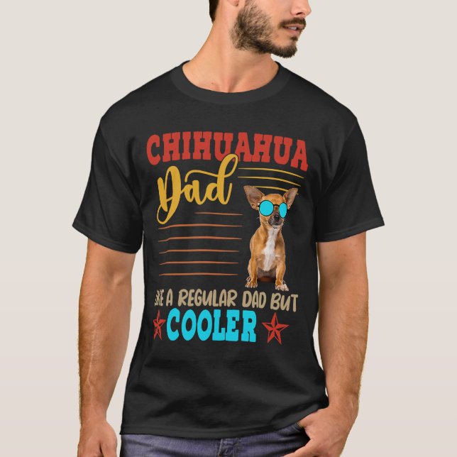 T-shirt Chihuahua Papa Définition Cool Lunettes de soleil  (Devant)
