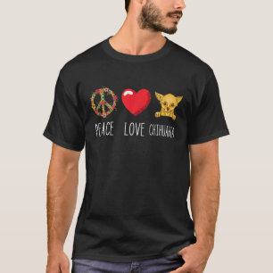 T-shirt Chihuahua Peace Love Chi Amoureux des chiens Chihu