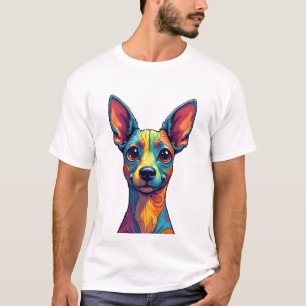 T-shirt Chihuahua  Peinture Abstraite  Couleur  Chien Mign
