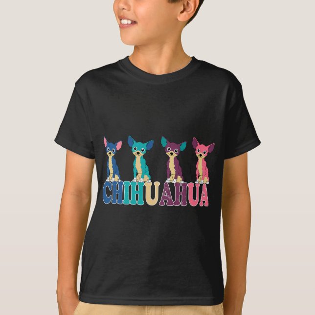 T-shirt Chihuahua Pop Art Tee Chiot Chiwawa (Devant)