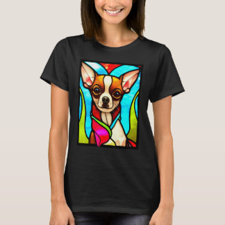 T-shirt Chihuahua - Stained Glass Pop Art_5